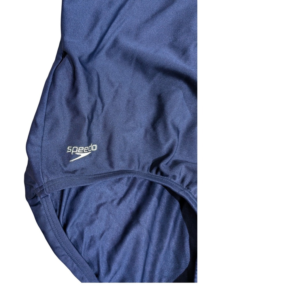 NWOT Speedo Navy Blue Athletic One Piece Swimsuit‎ Women's Size 14 - Picture 3 of 5